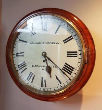 Late Victorian 8 Day Single Fusse Dial Clock