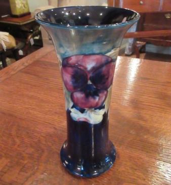 Early Moorcroft Pansy Flared Neck Vase
