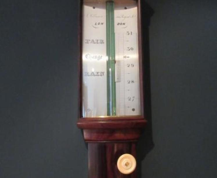 Fine Regency Period London Bow Fronted Stick Barometer - Image 1