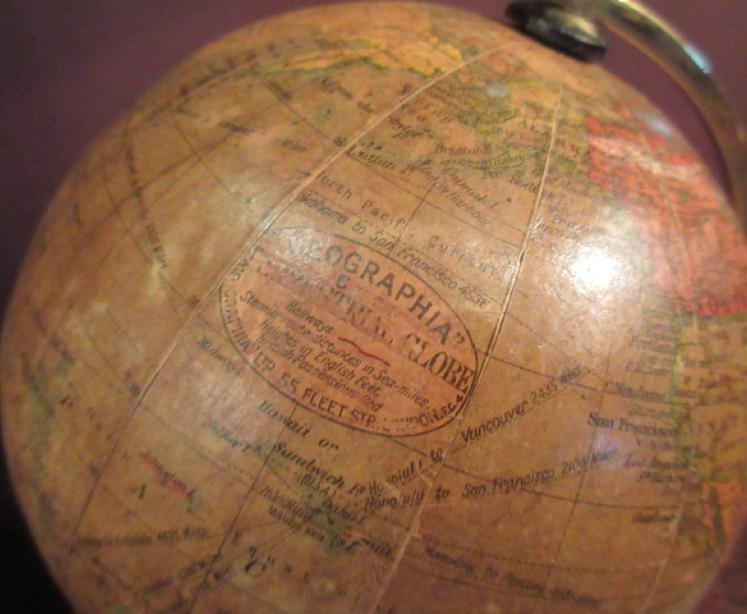 1920's Geographia 6" Paper Mache Terrestrial Globe - Image 4