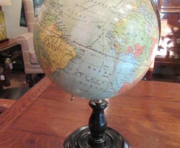 Phillip's of London 8" Paper Mache Terrestrial Globe - Image 1