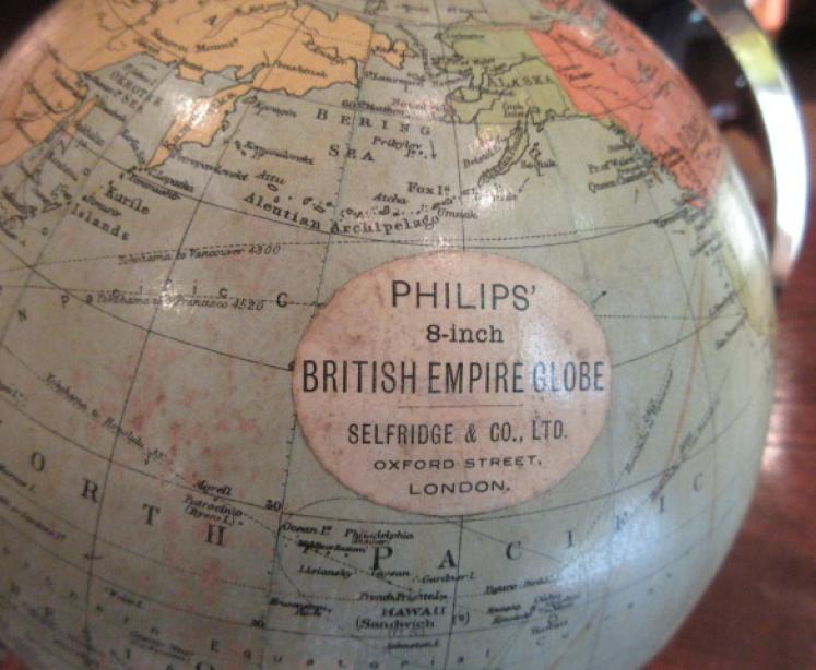 Phillip's of London 8" Paper Mache Terrestrial Globe - Image 2