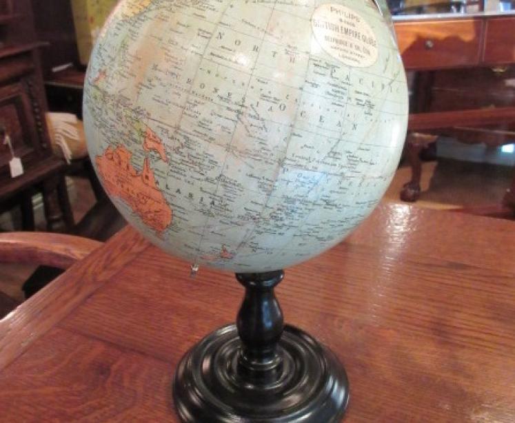 Phillip's of London 8" Paper Mache Terrestrial Globe - Image 5