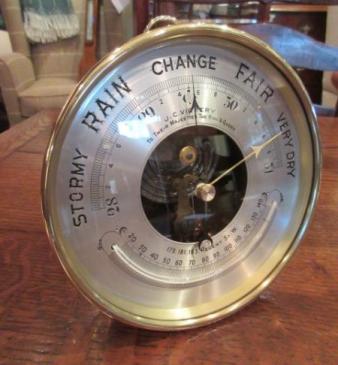 Superb Victorian Skeletonised Desktop Marine Barometer