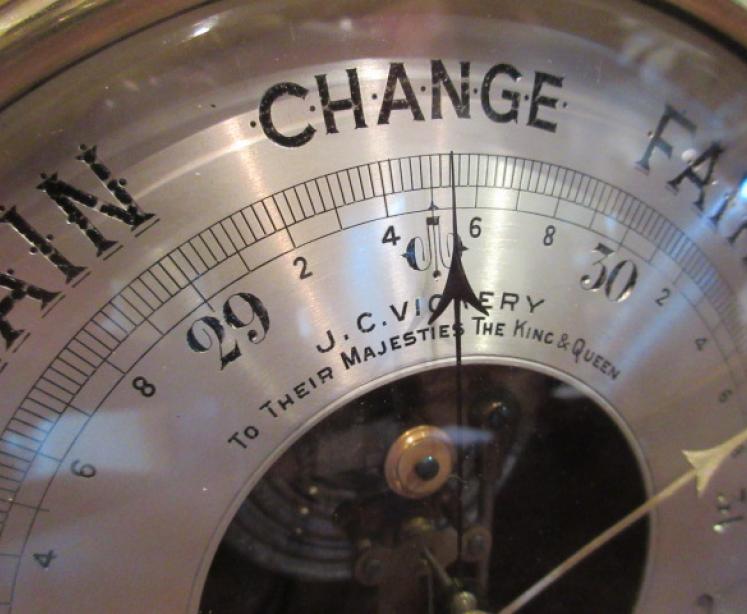 Superb Victorian Skeletonised Desktop Marine Barometer - Image 3