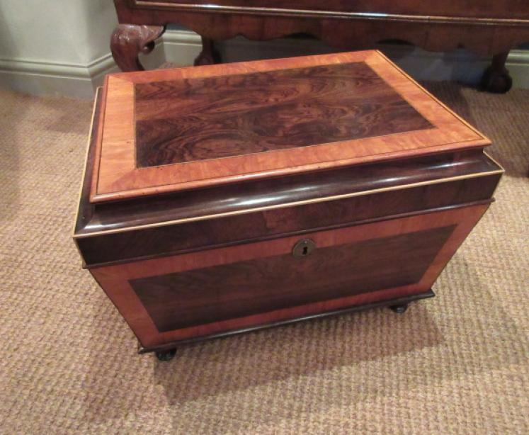 Regency Period Rosewood & Satinwood Inlaid Chest - Image 1