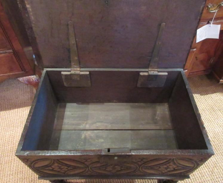 Early Georgian Period Oak Bible Box on Stand - Image 3