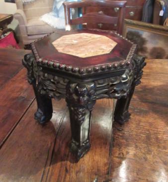 19th Century Oriental Hardwood Plant Stand