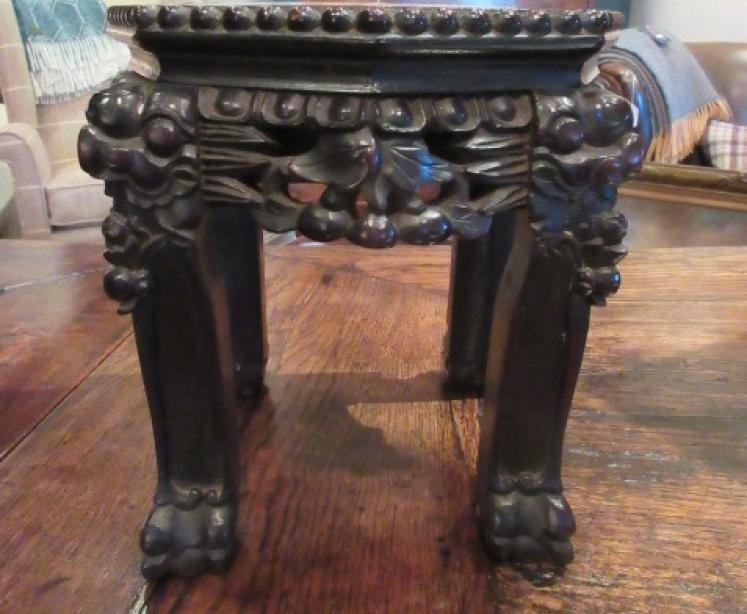 19th Century Oriental Hardwood Plant Stand - Image 5