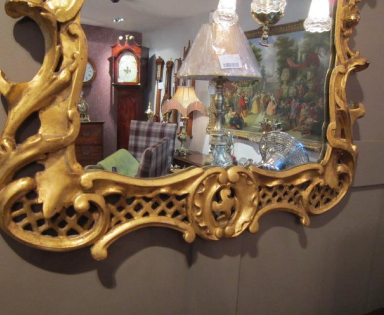 Superb Early Victorian Gilt Rococo Wall Mirror - Image 3
