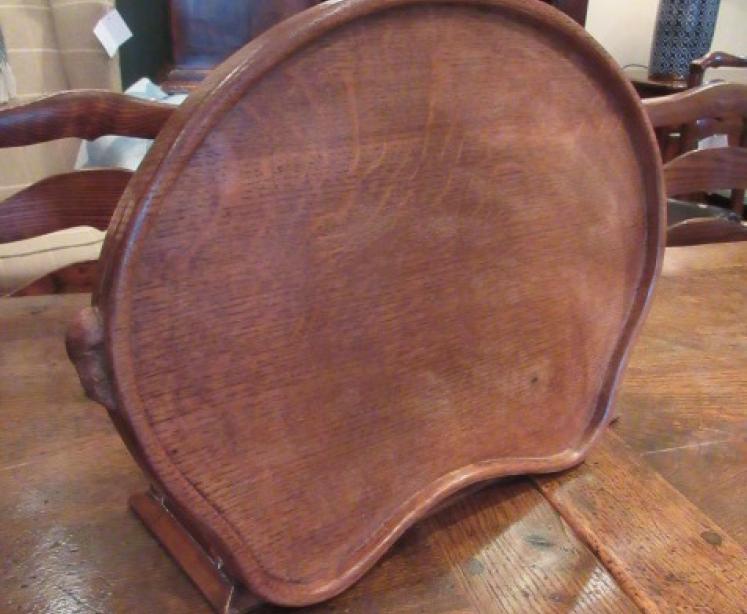 Early Mouseman Adzed Oak Kidney Shaped Tray - Image 5
