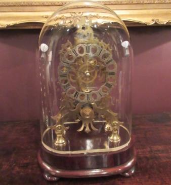 Fine Early Victorian Rosewood Fusee Skeleton Clock