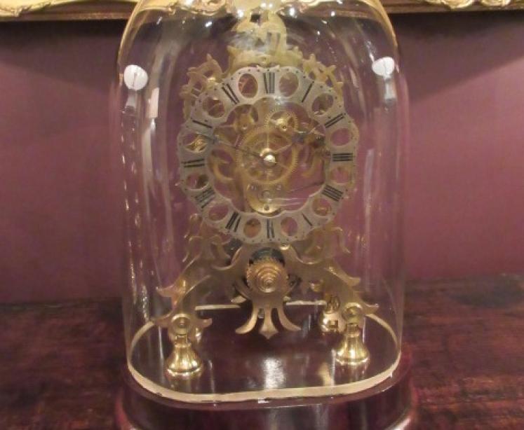 Fine Early Victorian Rosewood Fusee Skeleton Clock - Image 1