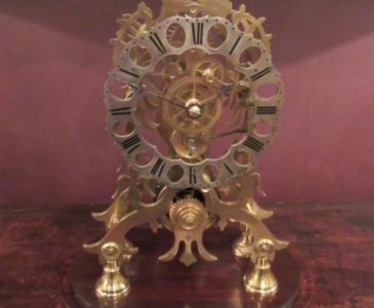 Fine Early Victorian Rosewood Fusee Skeleton Clock - Image 2