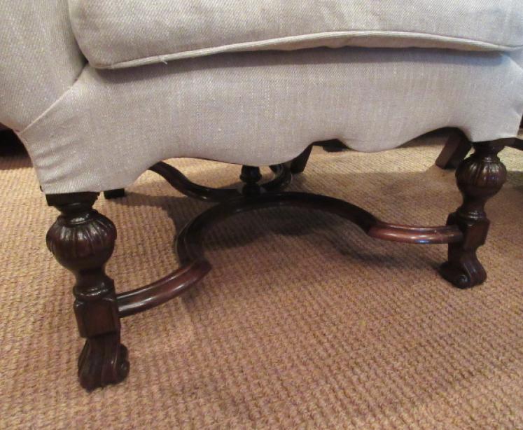 Fine Pair of Queen Anne Style Shaped Back Armchairs - Image 3