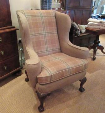 Top Quality Mid Victorian Upholstered Wing Armchair