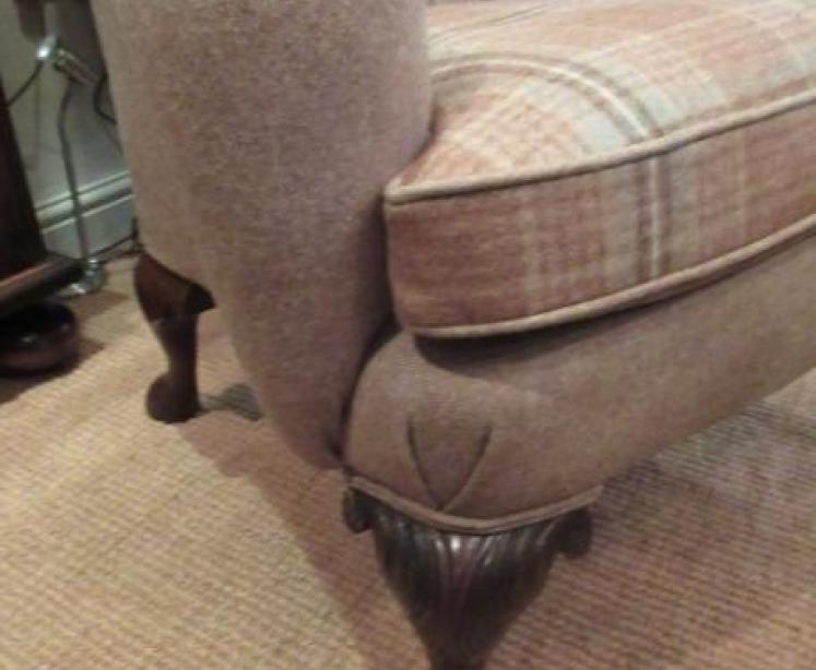 Top Quality Mid Victorian Upholstered Wing Armchair - Image 5