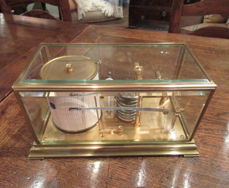 Top Quality Victorian Gilt Brass Barograph - Image 1