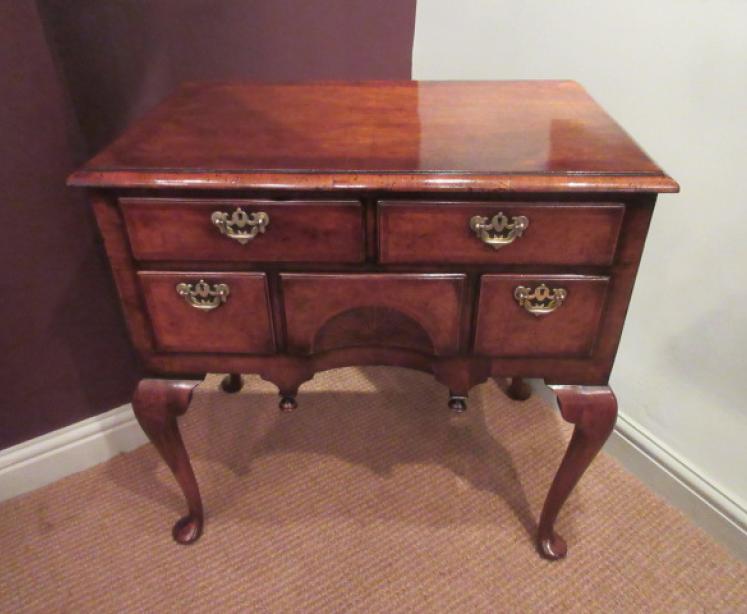 Superb George III Period Figured Walnut Lowboy - Image 1