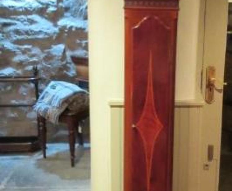 Fine Sheraton Inlaid Weight Driven Grandmother Clock - Image 5