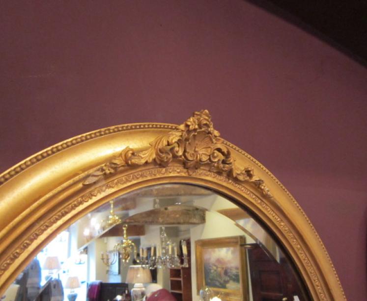 Fine Pair of Victorian Oval Gilt Wall Mirrors - Image 4
