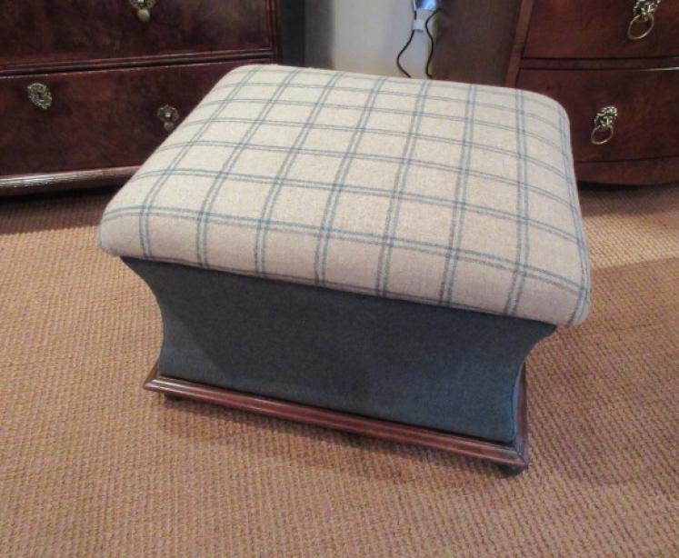 Mid Victorian Upholstered Shaped Ottoman - Image 1