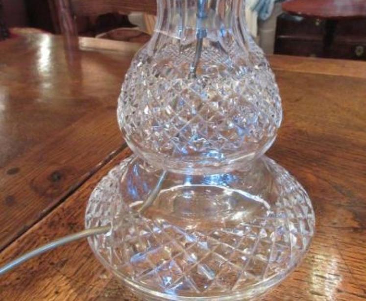 Superb Edwardian Period Crystal Cut Glass Lamp - Image 2