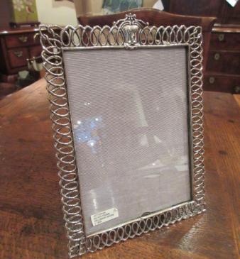 Large Victorian Silver Pierced Surround Photo Frame