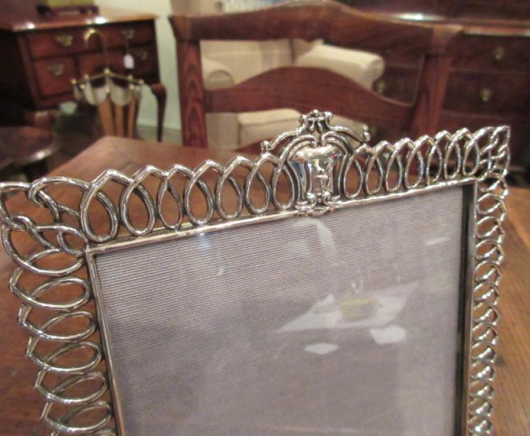 Large Victorian Silver Pierced Surround Photo Frame - Image 2