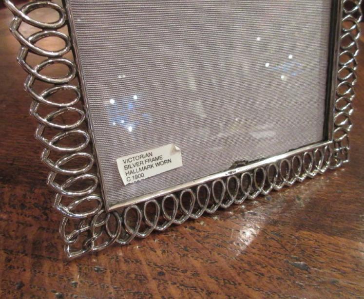 Large Victorian Silver Pierced Surround Photo Frame - Image 3