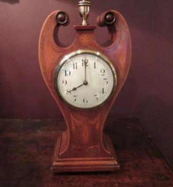 Top Quality Edwardian Period Sheraton Inlaid Mantel Clock