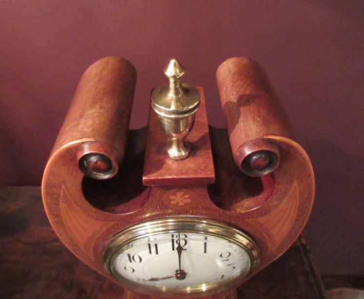 Top Quality Edwardian Period Sheraton Inlaid Mantel Clock - Image 3