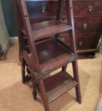 Set of Late 19th Century Arts & Crafts Folding Library Steps