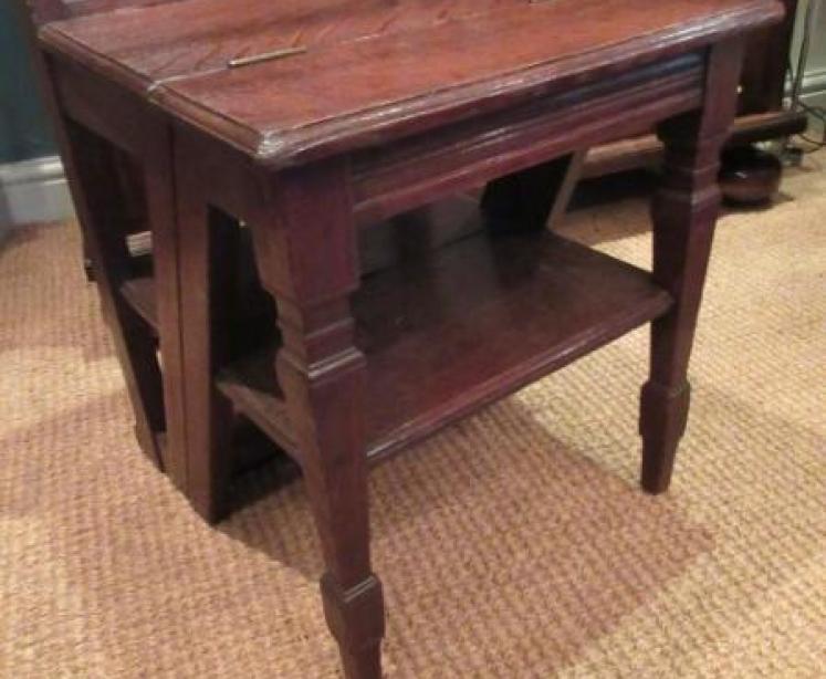 Set of Late 19th Century Arts & Crafts Folding Library Steps - Image 3