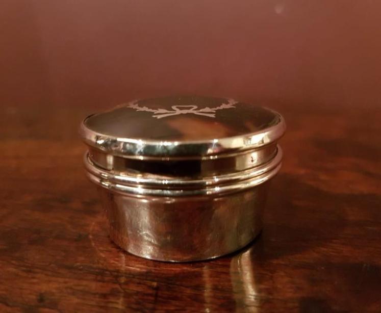 George V Period Silver & Tortoiseshell Rouge Pot - Image 3