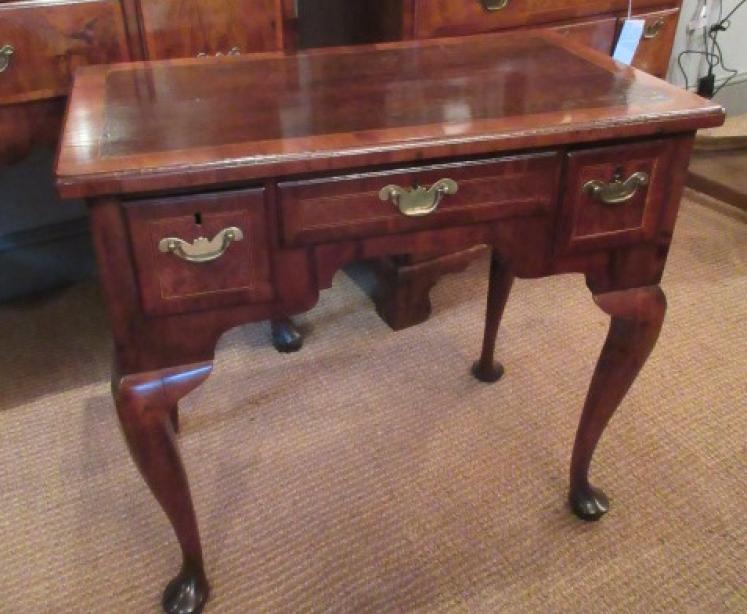 Fine George II Period Burr Yew Inlaid Lowboy - Image 1