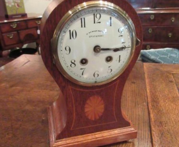 High Quality Victorian Inlaid Striking Mantel Clock - Image 1