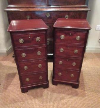 Pair of Mid Victorian Mahogany Bedside Cabinets