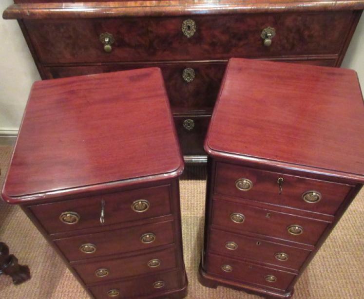 Pair of Mid Victorian Mahogany Bedside Cabinets - Image 2