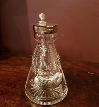 Silver and Cut Crystal Whiskey Noggin