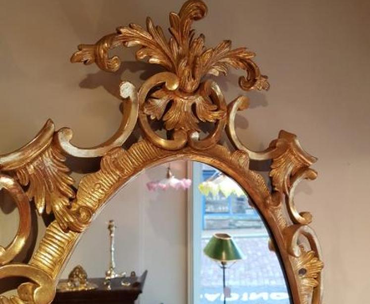 Victorian Timber Gilt Florentine Framed Mirror - Image 4