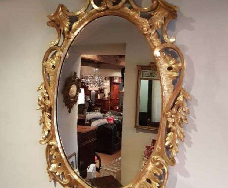 Victorian Timber Gilt Florentine Framed Mirror - Image 5