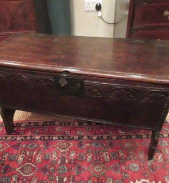 Superb George I Period Oak Six Plank Coffer.c.1720