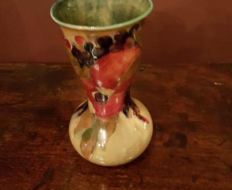 Early Moorcroft Pomegranate on Ochre Clay Vase - Image 5