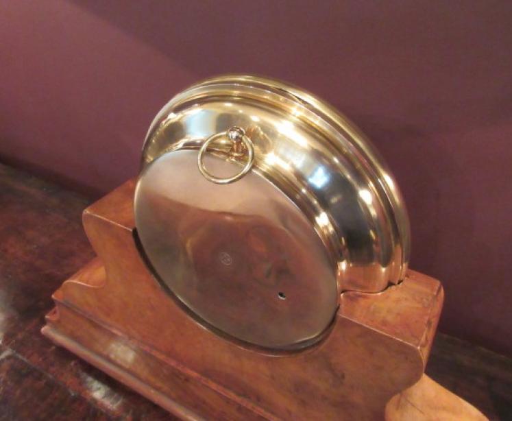 Superb Mid Victorian 8" Bronze Marine Barometer in Stand - Image 4