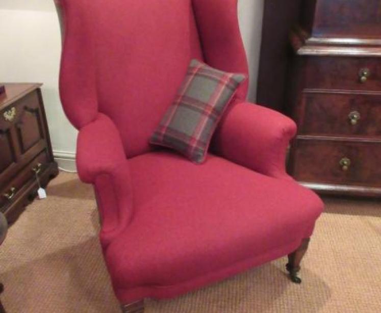 Top Quality Victorian Upholstered Wing ir - Image 5