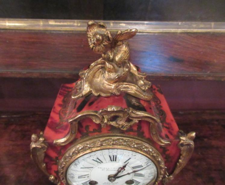 19th Century French Boulle Striking Mantel Clock - Image 2