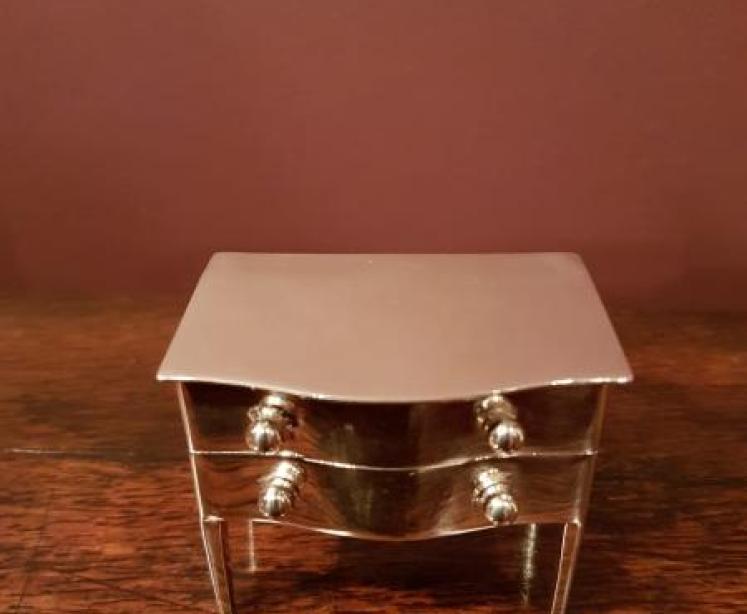 Rare George VI Period Silver Miniature Chest - Image 1