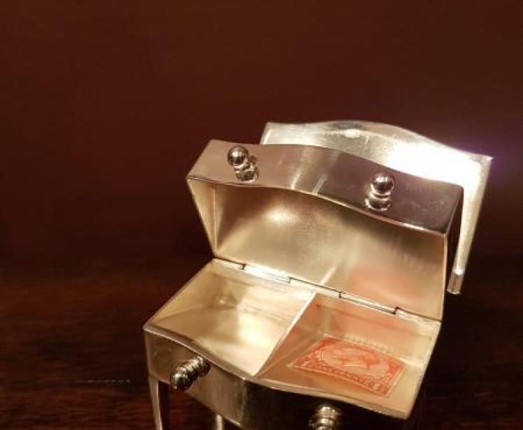 Rare George VI Period Silver Miniature Chest - Image 3