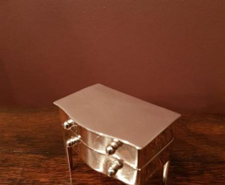 Rare George VI Period Silver Miniature Chest - Image 5